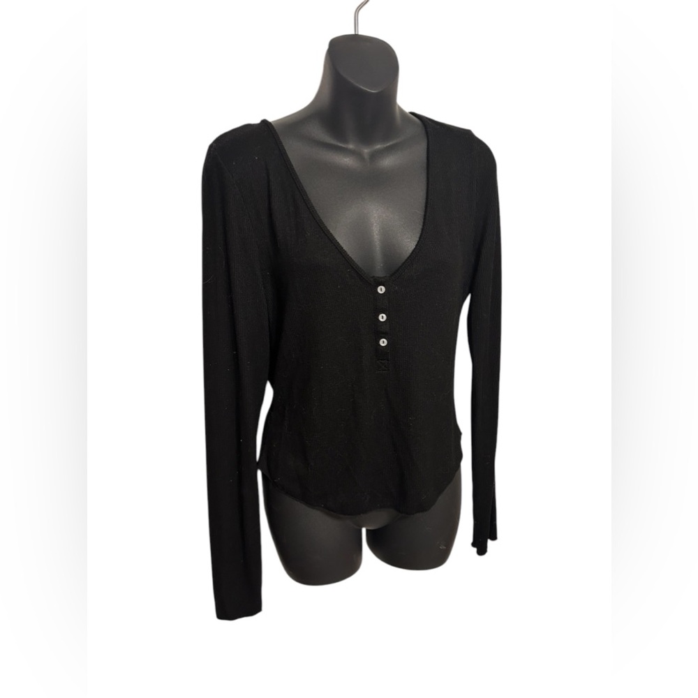 Free people keep it basic black ribbed tee - Picture 4 of 8